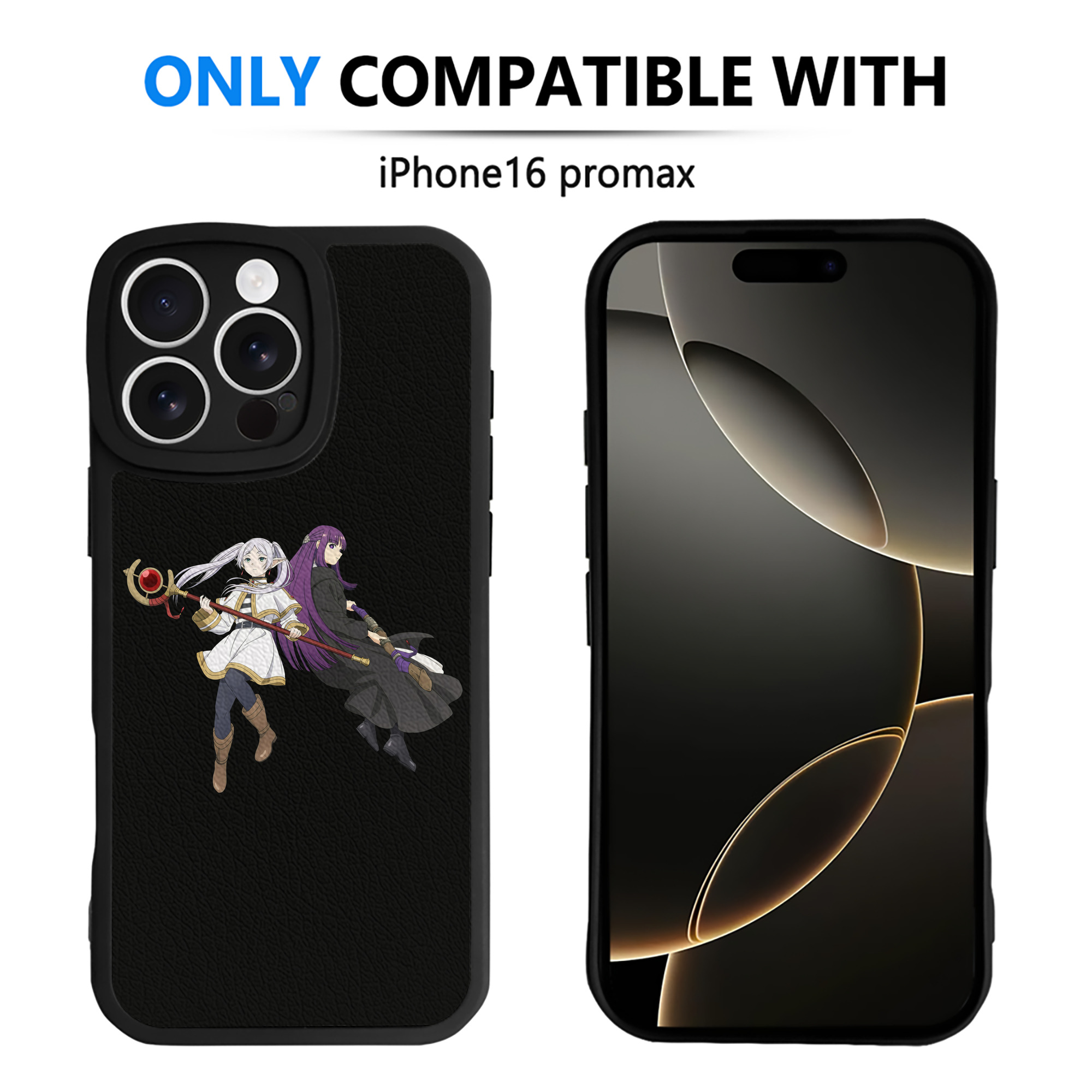 （画像用） 葬送のフリーレン Frieren 【iPhone 16シリーズ対応】シリコンスマホケース（レザー調） 材質：シリコン